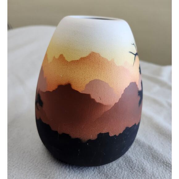 Native American Navajo Vase Signed J. Jelly Dineh Cactus Joshua Tree Southwest - Picture 4 of 10